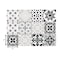 Homeroots 7 x 7 in. Black, White & Gray Bella Peel & Stick Tiles 399963 - alternate 1